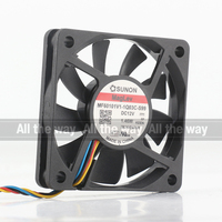 Kipas Pendingin Sunon 5V 24V 48V DC 12V 1.46W AC EC 6010 60X60X10MM 6CM Suspensi Magnetik Senyap Chassis MF60101V1-1Q03C-S99