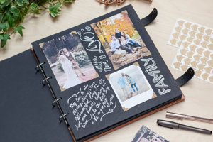 Álbum de fotos de boda de madera con remaches <span class=keywords><strong>para</strong></span> niños recién nacidos conmemorativos - Product Image 4