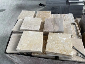 Liên minh đá trắng màu be giảm sàn <span class=keywords><strong>travertine</strong></span> gạch đá cho biệt thự bên ngoài trang trí nội thất nhà - Product Image 5
