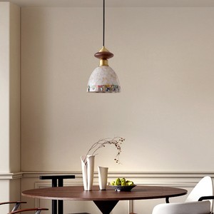 Vintage Style Pendant <b>Light</b> E27 Led Round <b>Single</b> Head Chandelier For Bedroom Dining Room Entryway - Product Image 4