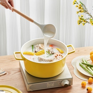 Hiện Đại Duy nhất nhôm súp nồi đặt công suất lớn không dính phổ soong Hà Lan lò nhà đồ nấu nướng với nắp - Product Image 6