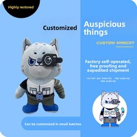 Peluche personnalisée OEM ultra douce avec rembourrage en coton PP, jouets mascotte animaux en gros, emballage boîte cadeau