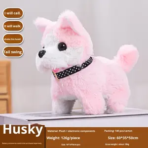 Jouet pour enfants en peluche électrique en forme de chien avec <span class=keywords><strong>marche</strong></span> <span class=keywords><strong>et</strong></span> aboiement, design réaliste, rembourrage en coton PP, jouet électronique en peluche douce - Product Image 5
