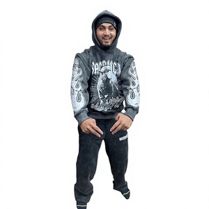 Conjunto Deportivo TWIN CITY para Hombre, Sudadera con Capucha y Pantalones de Algodón con Estampado Completo, Estilo Urbano, Corte Regular, Transpirable, para Invierno - Product Image 3