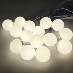 Tri-màu Dimmable led trang điểm gương ánh sáng bóng đèn cho phòng tắm và phòng ngủ tủ quần áo bóng đèn hiện đại 2023 mới nhất Hollywood phong cách 50mm