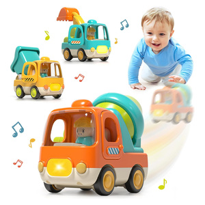 Jouets pour bébés Ensemble de jouets pour petits ingénieurs Mini pelleteuse Dumper Ciment Mixer Truck <span class=keywords><strong>Friction</strong></span> Toy Vehicle Children Push Car pour bébés - Product Image 1