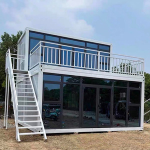 Contenedor de envío prefabricado personalizado de 20 pies y 40 pies, casas modulares, casas con marco de acero para escuela, hotel, uso al aire libre, paneles sándwich - Product Image 2