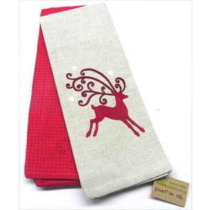 Serviettes de cuisine à thème de Noël, torchons de fête en coton, doux, absorbants et durables, pour la décoration de la cuisine et la cuisine des fêtes - Product Image 4