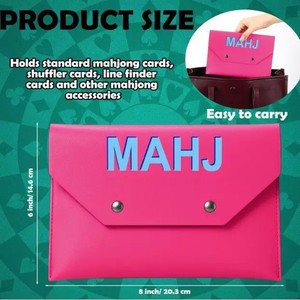 Cartera de cuero PU Mahj para accesorios de juego de Mahjong, unisex - Product Image 3