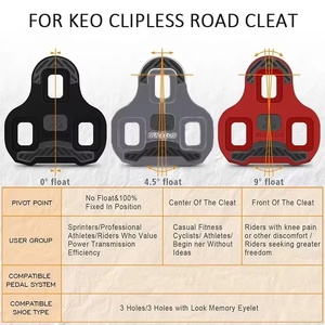 BUCKLOS Tacchette per Pedali Bici Bestseller, Adatte per Tacchette Bici con Angolo di Flottazione 0/4.5/9 Gradi, Tacchette per <span class=keywords><strong>Scarpe</strong></span> da <span class=keywords><strong>Ciclismo</strong></span> su <span class=keywords><strong>Strada</strong></span> - Product Image 2
