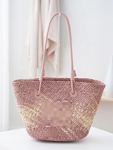 Bolso Tote de Verano de Lujo Ecológico Tejido a Mano para Mujer, Bolso de Hombro de Paja para Viaje con Cierre de Cordón y Letras de Moda - Product Image 5