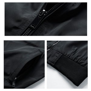 บริการพิมพ์ลายตามสั่ง OEM เสื้อแจ็คเก็ตบอมเบอร์ทรงนักบินแบบมีซิปสำหรับผู้ชาย ไซส์ใหญ่ ระบายอากาศได้ดี เหมาะสำหรับฤดูหนาว สวมใส่สบาย - Product Image 4