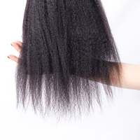 Extensions de cheveux en plumes 100% naturelles non traitées, pointes lisses et crépues, cheveux humains pour tressage, plumes crépues épaisses, extensions de cheveux au crochet