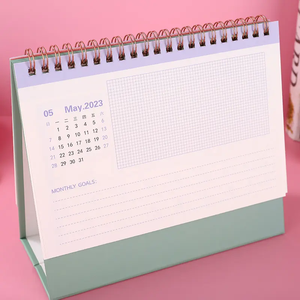 Lịch Để Bàn Tùy Chỉnh Giá Xuất Xưởng Lịch Xoắn Ốc 365 Ngày In CMYK Đủ Màu Dây Chữ O - Product Image 4