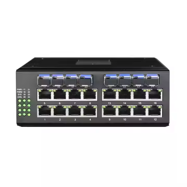 Manufacturer Industrial Managed Network Switch 16 Gigabit Port 4 or 8 SFP FC Port Ethernet Switch 10/100/1000M
