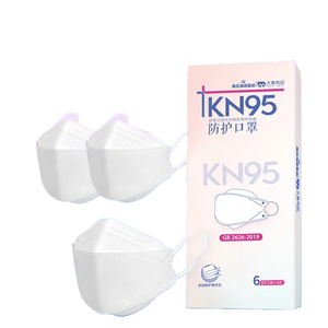 หน้ากากป้องกัน KN95 สำหรับผู้ใหญ่ Haishi Hainuo, หน้ากากทรงปากปลา N95 สำหรับผู้ใหญ่, รูปทรงใบหลิวแบบใช้แล้วทิ้ง, 6 ชิ้นต่อแพ็ค - Product Image 5