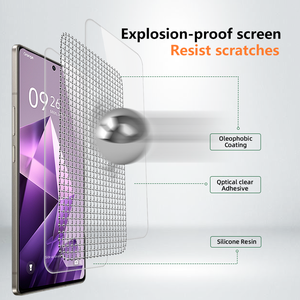 Protector de Pantalla de Vidrio Templado Transparente Ultrafino 9H 2.5D Antiarañazos Personalizado por el Fabricante para Infinix Note 50 PRO+ 50X 50S - Product Image 2