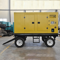 Générateur diesel mobile sur remorque 50/60Hz 50kVA super silencieux insonorisé ATS pour événements extérieurs et travaux de construction