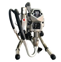 Pulvérisateur électrique à main sans air pour peinture et mastic Pompe à membrane Baoba Coated Cart 495 Pistolet de pulvérisation Buse et accessoires