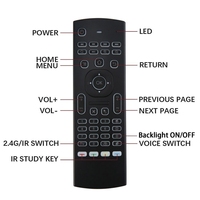 Souris Air rétroéclairée MX3, clavier sans fil RF 2.4G, télécommande intelligente T3 avec microphone vocal pour Android TV Box