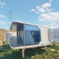 Maison modulaire Capsule préfabriquée de style populaire Remorque RV Cuisine incluse pour le camping et le séjour en villa
