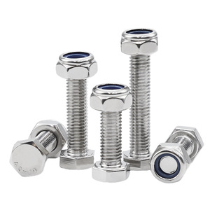304 Stainless Steel Hex Bolts M30 M33 M36 With Anti Loosening Nuts Grade 10.9 For Construction <b>Fastening</b> - Product Image 1