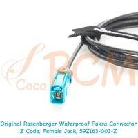 Cable de extensión coaxial FAKRA RF a prueba de agua IP67 para navegación GPS estéreo de coche Original Rosenberger 59Z176-C01-Z a 59Z163-003-Z