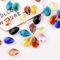 13X22mm facettes cristal goutte lustre pendentif perles de verre pour bricolage fabrication de bijoux de mode boucle d'oreille colliers accessoires