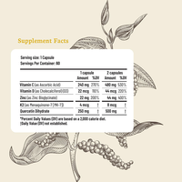Quercétine végétale naturelle 500mg, capsules de suppléments diététiques avec bromélaïne, vitamine C et zinc pour nouveau-nés