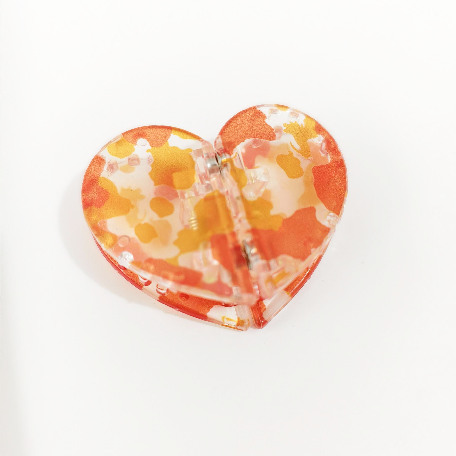 Orange leopard print (Heart-shaped)