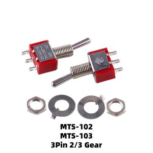 Interruptor de Palanca Rojo MTS-102/103/202 |   Interruptor Basculante de 2/3 Posiciones SPDT/DPDT/3PDT de 3/6/9/12 Pines Encendido/Apagado - Product Image 2