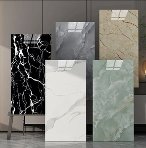 Hiện đại PVC UV Tấm Đá Cẩm Thạch bóng cao 1220x2440 mét nhà máy tường trang trí tấm chống thấm nước chống cháy với mô hình hình học - Product Image 2