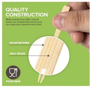 Nouveauté Usa Mairun Couteaux et fourchettes jetables modernes en bambou Moso, 666 pièces, longueur personnalisable avec logo sur mesure pour cadeaux promotionnels - Product Image 4