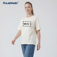 T-shirt pour femme Kuenzi personnalisé avec logo, couleur unie, manches courtes, 100% coton, 260 GSM, avec poche