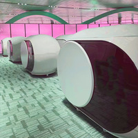 Mini-capsule spatiale de couchage, structure en acier, hôtel, aéroport, logement temporaire insonorisé, chambre individuelle, hébergement