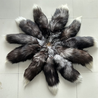 Queue de renard véritable en gros d'usine, 35-45 cm, queue de renard moelleuse, fourrure animale pour accessoires de décoration, queue de renard naturelle en fourrure pour porte-clés