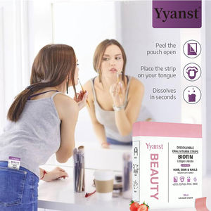 แผ่นอมละลายไบโอติน คอลลาเจน กรดโฟลิก คุณภาพสูง สำหรับผิวและเส้นผม บำรุงสุขภาพและความงาม อาหารเสริม - Product Image 2