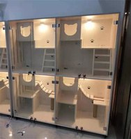 Armoire pour chat en bois multicouche avec compartiments séparés et échelles de jeu pour l'activité quotidienne des chatons d'intérieur