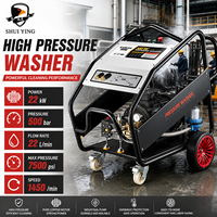 Nettoyeur haute pression mobile industriel électrique 500 bars 22 L/min 22 kW pour lavage de voitures