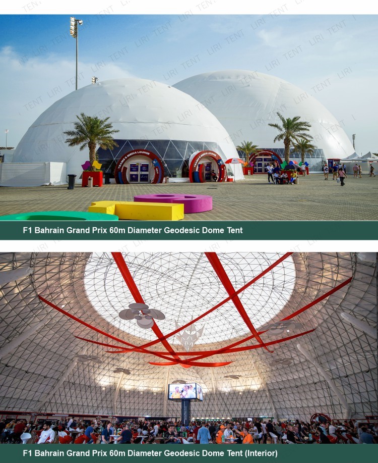Steel Frame PVC Cover Geodesic Dome Tent Ball shape For 360 Projection