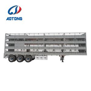 Nuevo Diseño de Semirremolque Eléctrico de 3 Ejes con Barandas para Ganado, Remolque para Transporte de Ganado - Product Image 1
