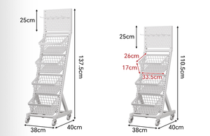 모던 메탈 플로팅 식료품점 슈퍼마켓 스낵 채소 과일 진열대 쉬운 조립 - Product Image 4
