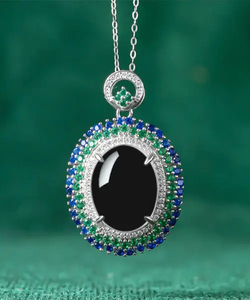 Natural Hetian <strong>Black</strong> <strong>Jade</strong> Round Pendant Inlaid with Ring Face Men and Women's <strong>Jade</strong> Loose <strong>Stone</strong> for Jewelry Inlay - Product Image 4