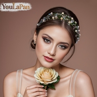 YouLaPan – bandeau de mariage minimaliste pour mariée, tissage de perles fait à la main, accessoires de cheveux à la mode pour femmes, pour banquet, fête dansante, YXA209