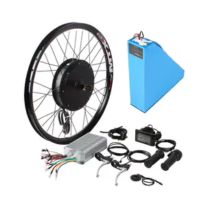 48V 72V 3000W Ebike Kit Hub Motor Electric Siklus Konversi Kit dengan Telanjang Segitiga Baterai