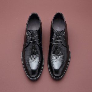 2026 New Model Men's <b>Top</b>-grain Cowhide British Style Brogue High-<b>Top</b> Casual Leather Shoes for Business Formal Derby Shoes - Product Image 3