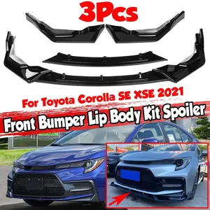 ชุดแต่งกันชนหน้ารถยนต์ 3 ชิ้น สำหรับ Toyota Corolla SE XSE 2021 ประกอบด้วยลิ้นกันชนหน้า สปลิตเตอร์ ดิฟฟิวเซอร์ สปอยเลอร์ ฝาครอบ และชุดแต่งป้องกันตัวถัง - Product Image 1