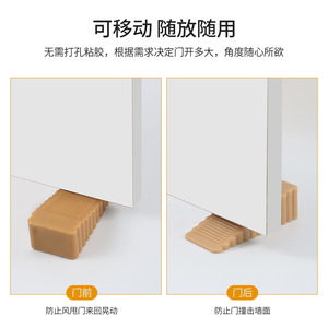 Rubber Door <b>Stopper</b> Floor Mount Height Increasing Type Durable Gate Block Minimalist Design - Product Image 5