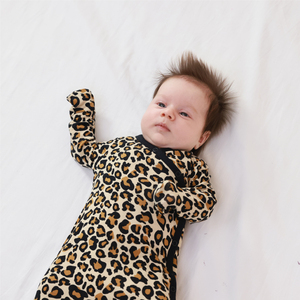 Saco de Dormir Personalizado con Estampado de Leopardo, Manta de Bambú para Bebé, Sacos de Dormir para Recién Nacidos, Conjunto de Ropa para Bebé - Product Image 1