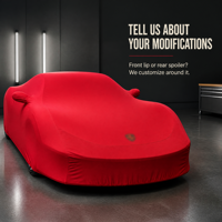 Housse de voiture extensible sur mesure pour Ferrari 488, 812, F8 Portofino – Satin doux, élasthanne, anti-poussière